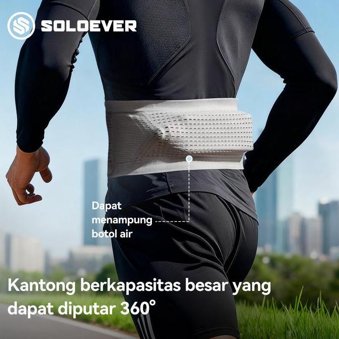 MDV SOLOEVER Tas Pinggang Lari Waterproof Anti Air Unisex Ringan & Stylish untuk Pria & Wanita Desai