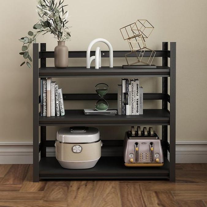 KRISBOW RAK BESI 3 TINGKAT DENGAN RODA - HITAM