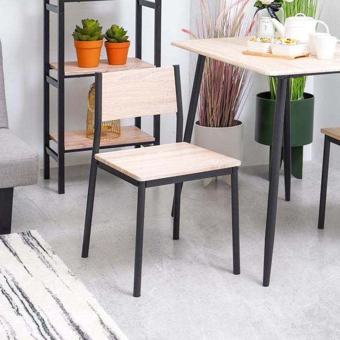 INFORMA LEXON SET MEJA MAKAN 2 KURSI - COKELAT MUDA