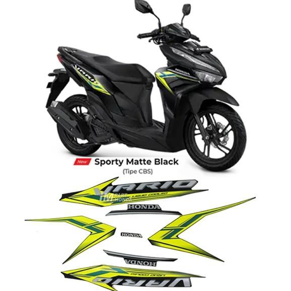 Stiker Vario 125 Led K2V 2024 Matte Black Hitam Hijau