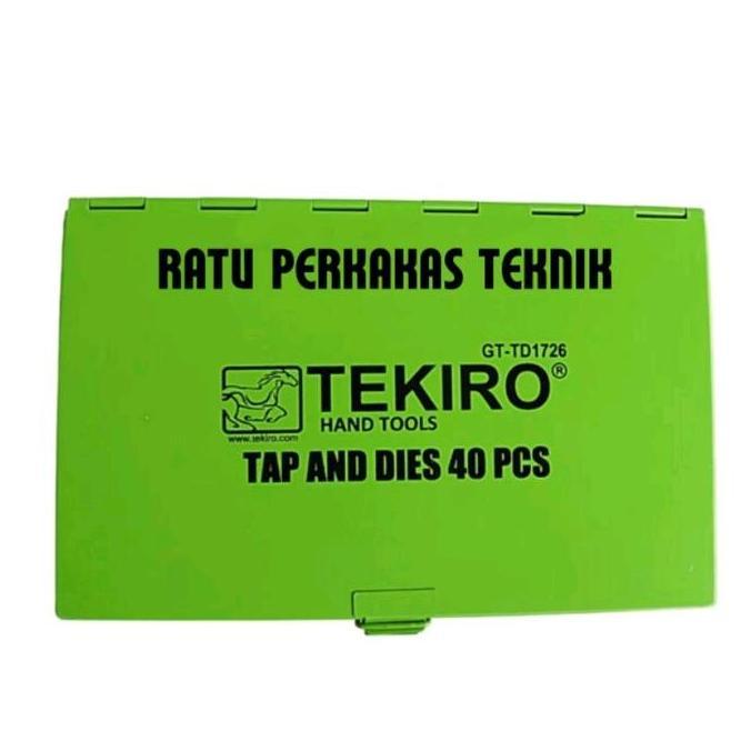 TEKIRO HAND TAP SET 40 pcs TAP AND DIES DRAT ULIR / GT-TD1726 ASLI ALAT BIKIN DRAT BUAT DRAT
