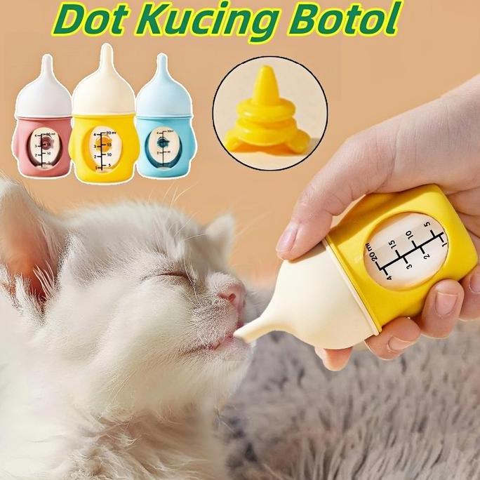 Bisadong- Dot Kucing Botol  / Dot Hewan Peliharaan Silikon Bionik Anti Tersedak / Dot Anak Anjing An