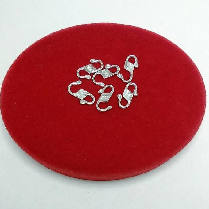 Redmegic- Kait/Kunci/Pengait Kalung Gelang Perak Silver 925 Lapis Emas Putih