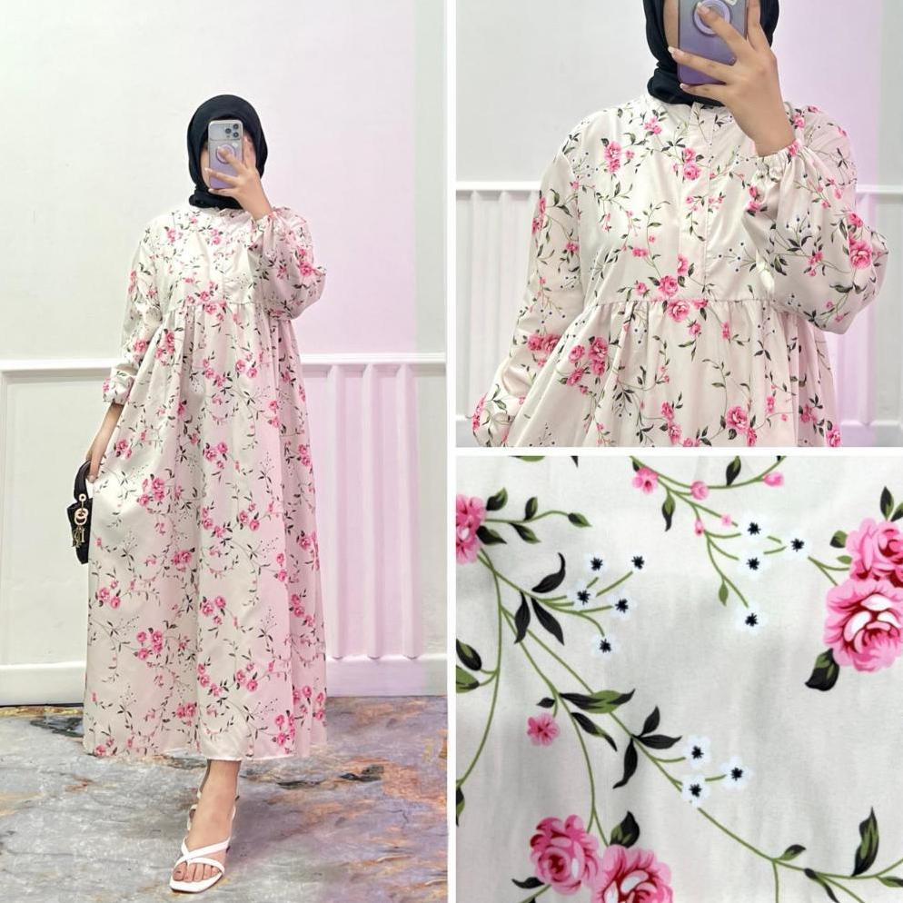 FDM RR FASHION - ARSY MIDI DRESS WANITA MUSLIM FASHION / HIJAB FRIENDLY