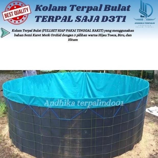 Kolam Terpal Ikan (HANYA TERPAL SAJA) kolam ikan D3T1/ Kolam Bulat Terpal Saja D3T1 DVS