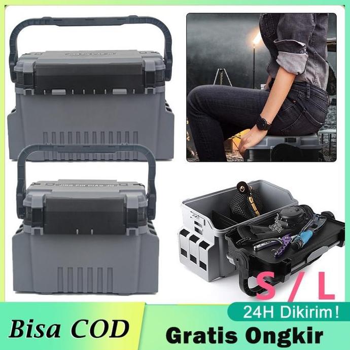 TACKLE BOX PANCING KOTAK PERALATAN PANCING JIGGING LURE BOX FISHING BOX MANCING SERBAGUNA BESAR KECI