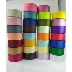 Yoiyouu- Pita Grossgrain Merah Cabe Ukuran 4Cm Per Roll Kain