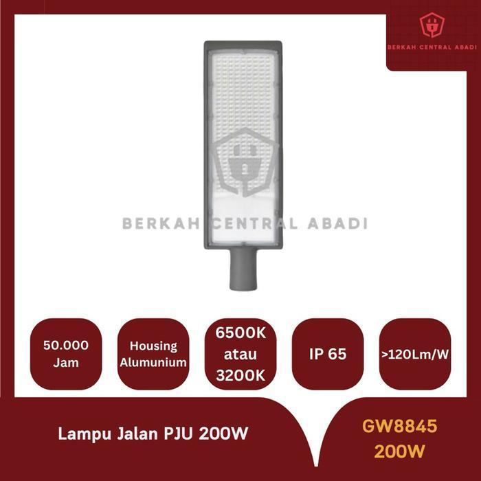 Lampu Jalan Led Pju 200W Ip65 Outdoor Lampu Penerangan Jalan Alumunium New Stok