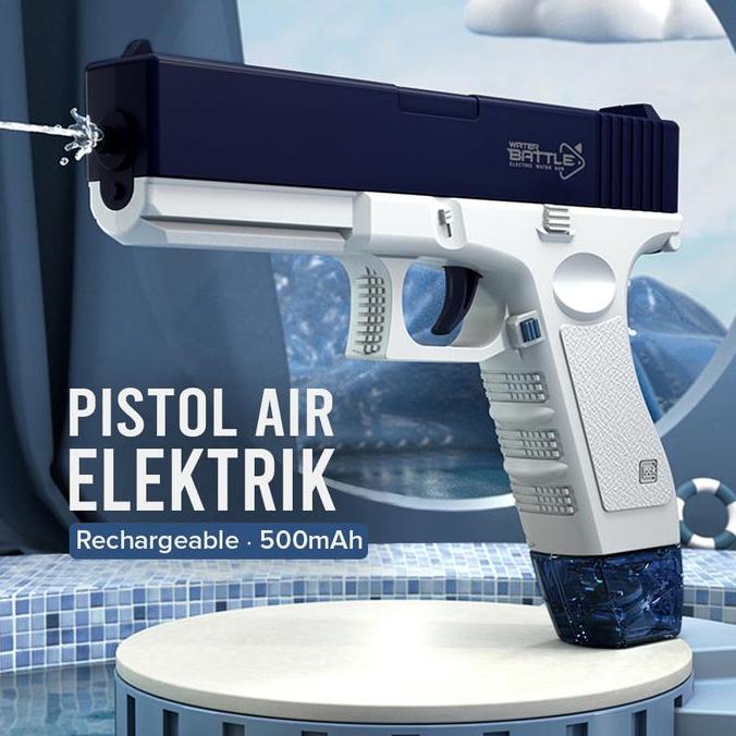 SANDGO Pistol Air Mainan Elektrik Water Gun Rechargeable 500mAh