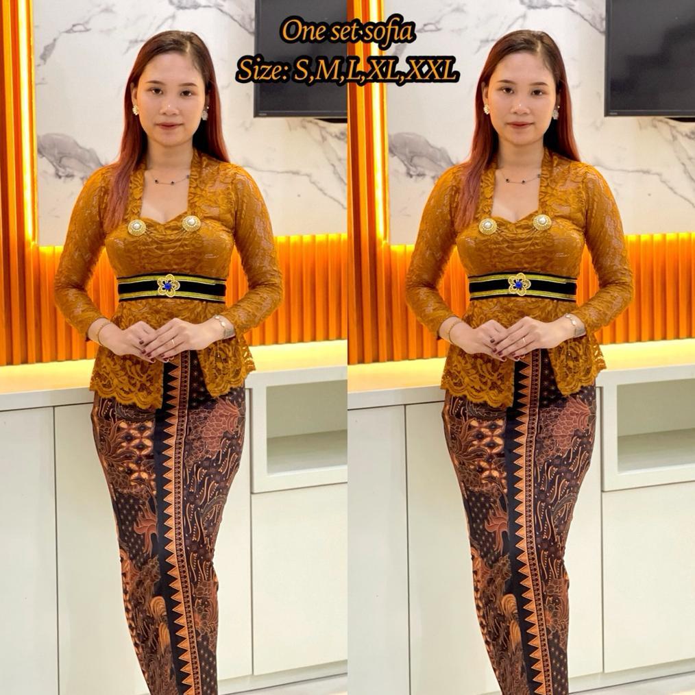 New Deals One Set Kebaya Bali Wisuda/Satu Set Kebaya Bali Set Kebaya Wisuda/Set Atasan Tradisional W