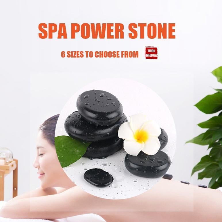 BESTPROMO 2PCS HOT STONE MASSAGE 8*8*1.5CM BATU HOT STONE MASSAGE FLAT HOT STONE SPA