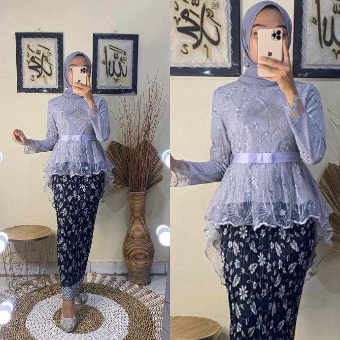 CUCI GUDANG KIRANA OL - (BISA COD) SETELAN KEBAYA MODERN AURORA PITA/KEBAYA WISUDA MODERN KEKINIAN/K