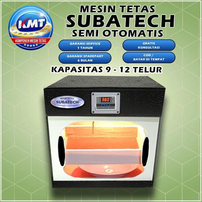 Oemahresi.new - SUBATECH Mesin Tetas Semi Otomatis Kapasitas 9-12 Telur Ayam Bebek Burung dengan Sis