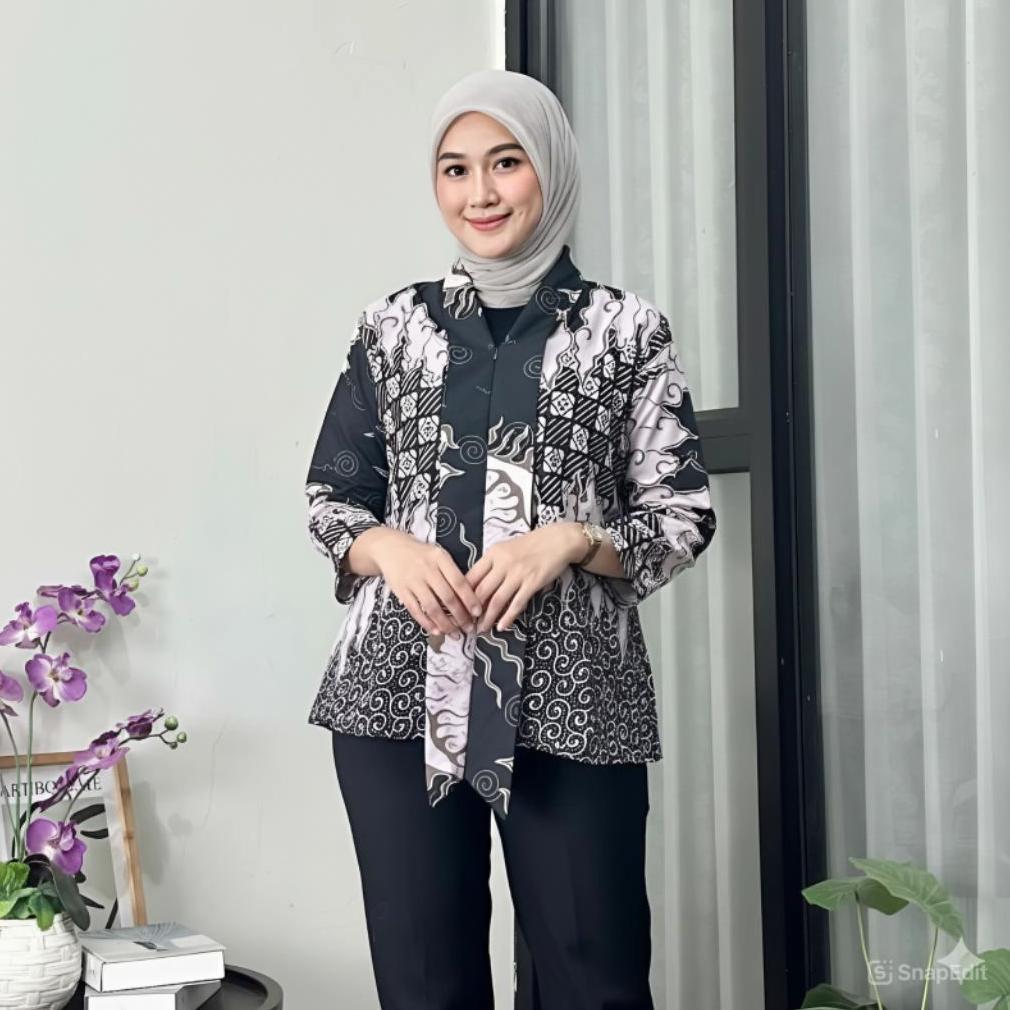 FREE ONGKIR BLOUSE ATASAN BATIK WANITA BLUS BATIK BLARAK PANCAL
