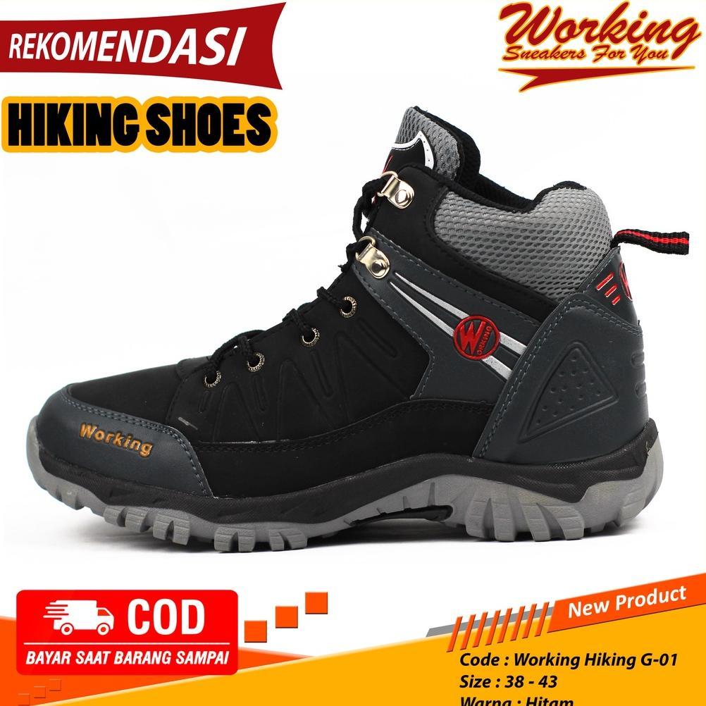 BEST SALE SEPATU PRIA BOOT WORKING G-01 // SEPATU GUNUNG LUAR NEGERI // SEPATU TRACKING