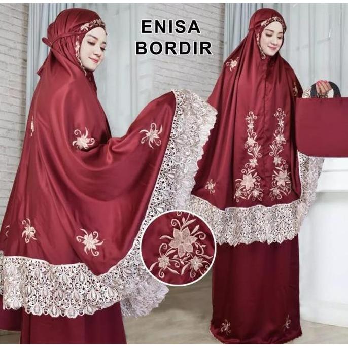 Terjangkau Mukena Enisa Bordir Mukena Luna Maya Dewasa Renda Bordir Terbaru 2020
