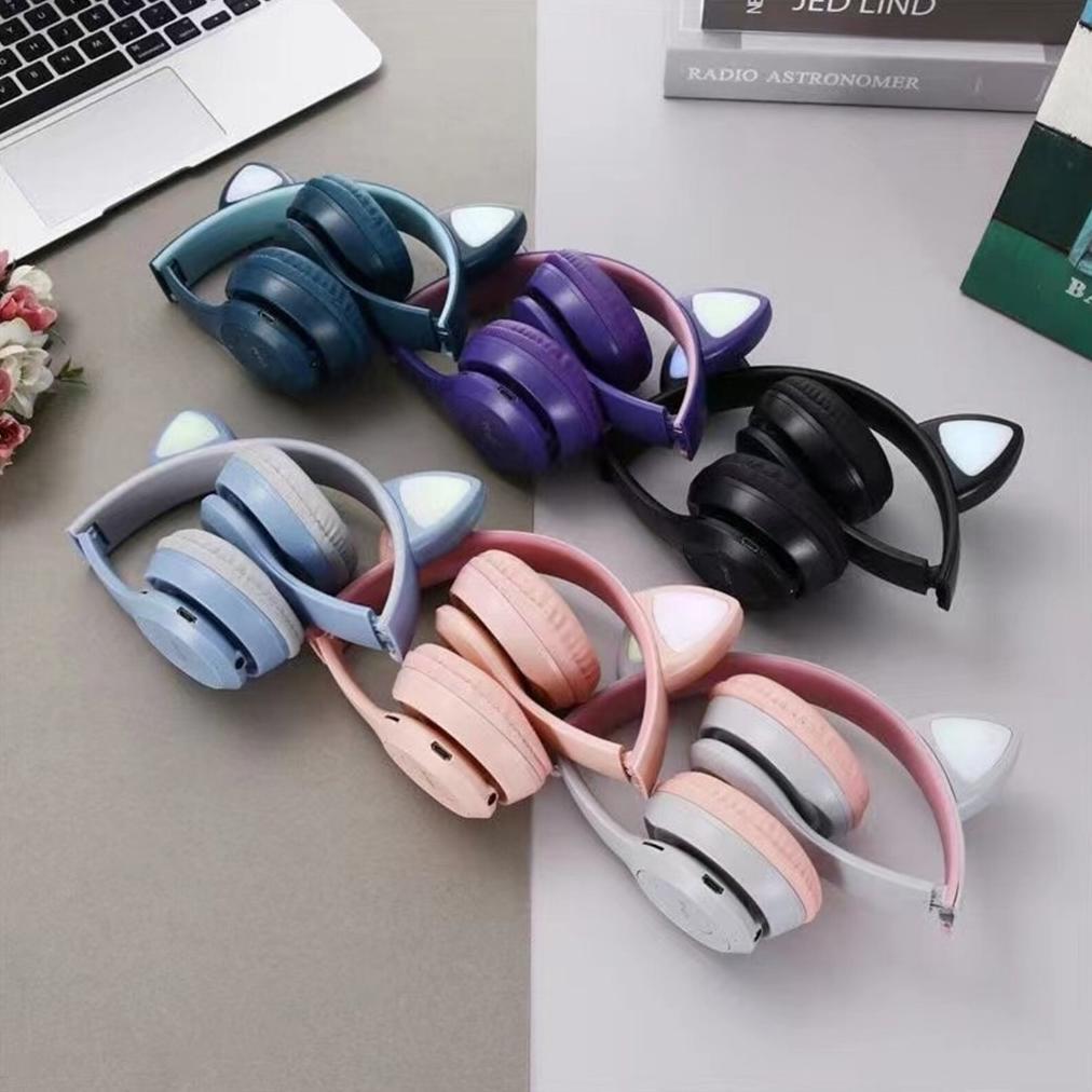 NEW Headphone headset wireless bluetooth P47 M - Cat ear Mz 47
