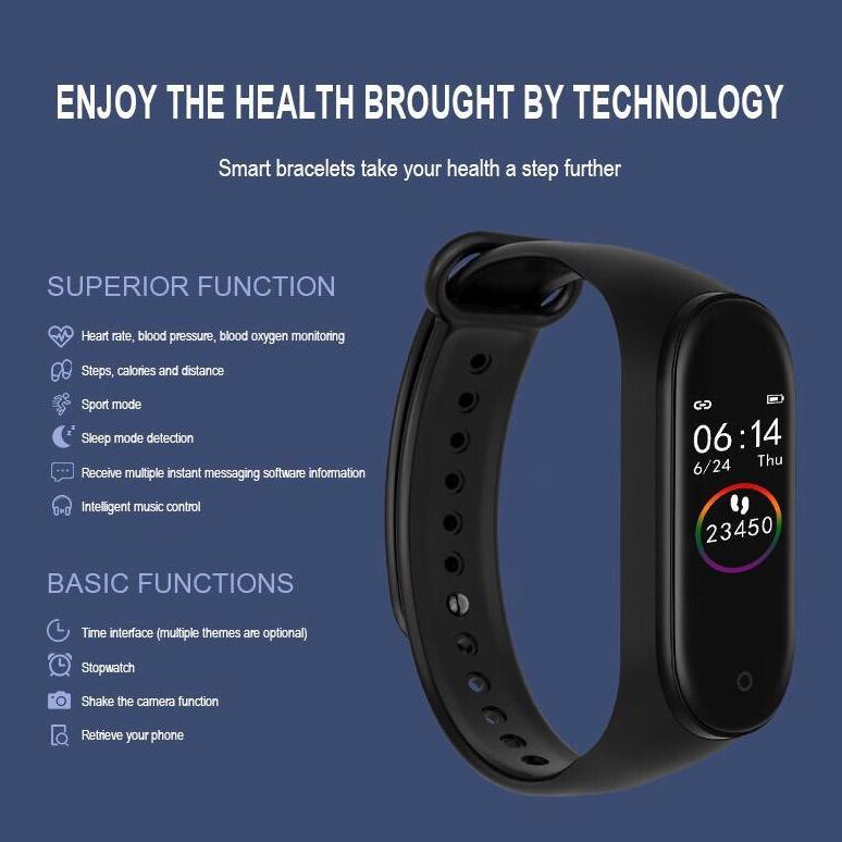 PROMO Smartwatch M4 Smartband Anti Air Support Android dan iOs Fitur Lengkap