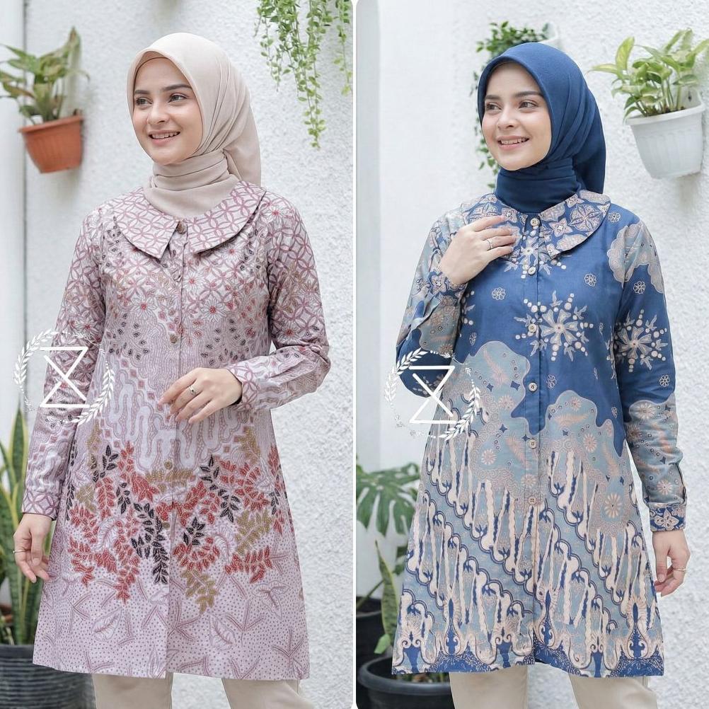 PROMO TERBARU BAJU TUNIK BATIK DOLBY DOLBI DOBBY DOBY TENUN SUTRA TULIS HALUS KATUN TUNIK SOFT TUNIK