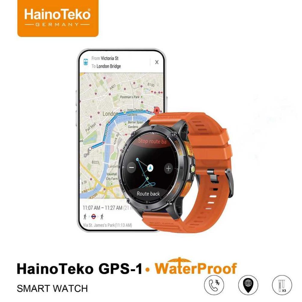 HOT HainoTeko | Smartwatch | Jam Tangan Smartwatch Pria Wanita GPS-1 Amoled Display Anti Air Origina