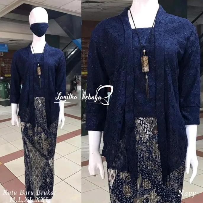 Set kebaya Modern Kebaya Kutubaru Brokat Kebaya Modern Kebaya Wisuda Kebaya Kutubaru Atasan kebaya K