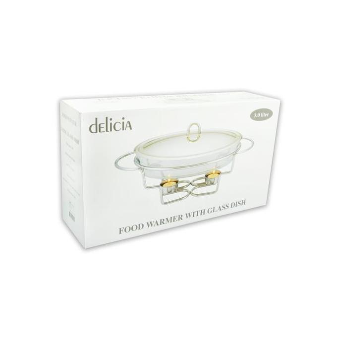 DELICIA 3 LTR PYREX PENGHANGAT MAKANAN OVAL