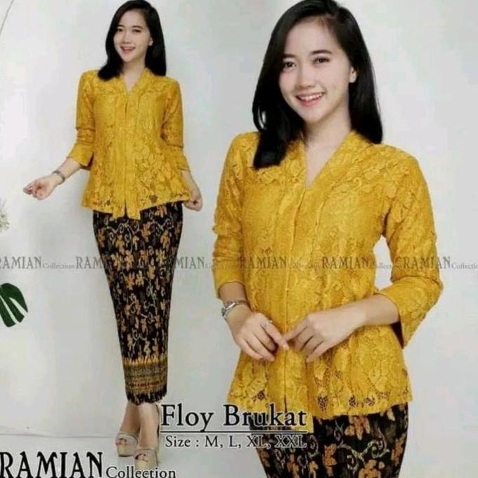 Dewi SETELAN KEBAYA FLOY BROKAT / KUTU BARU ENCIM BUSUI KEBAYA KARTINI NATALAN SERAGAMAN / KEBAYA WA