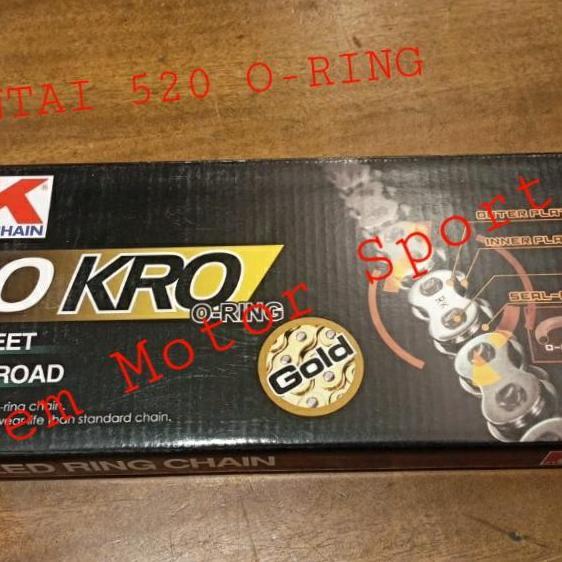 Rantai Rk 520 130 O Ring Ninja 250 All New Zx25R Er6N Zx6 Not Wr3 Sss Asli