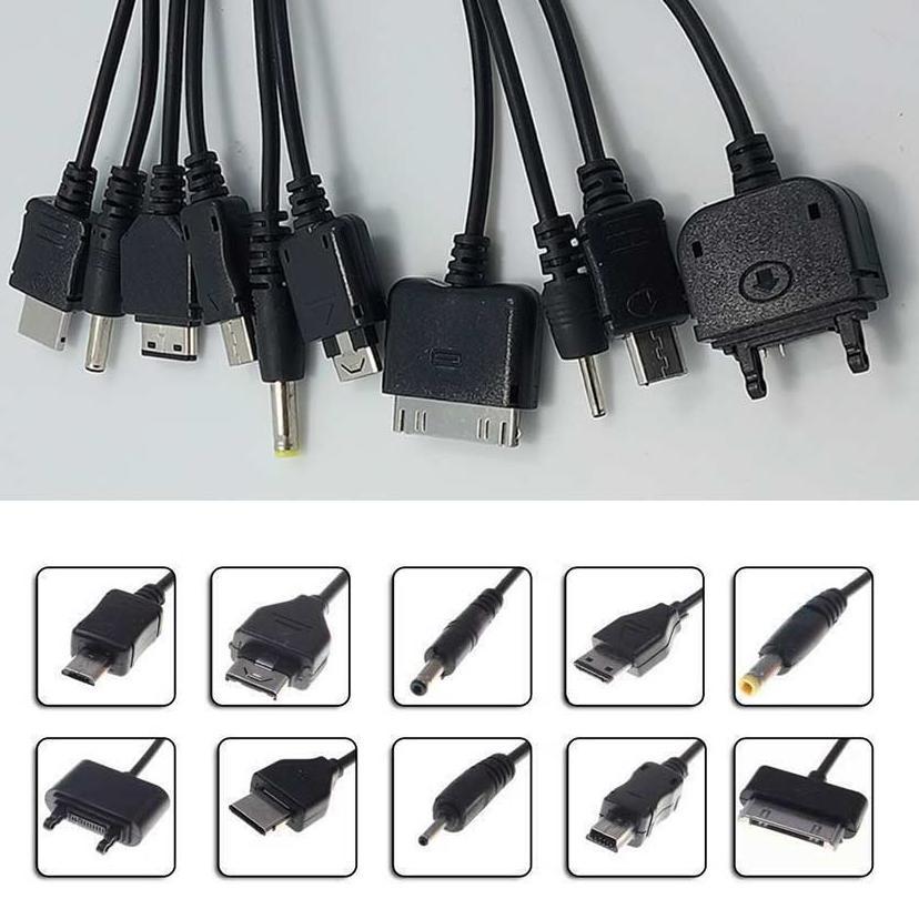 TERBARU 10 in 1 Kabel Data Cumi USB / Kabel Charger Cumi Multifungsi USB 10in1 1Meter