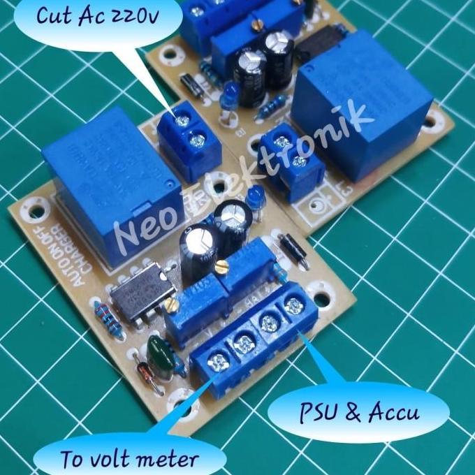 kit charger aki auto on off 12v - charger accu