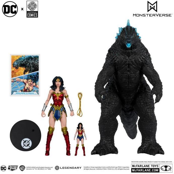 Mcfarlane Toys Wonder Woman Vs Godzilla Justice League Vs Godzilla Vs Kong 2 Pack 13864