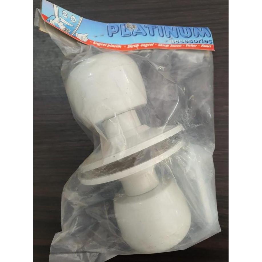 KUNCI PINTU BULAT PVC KAMAR MANDI / KNOP GAGANG PINTU KAMAR MANDI PVC