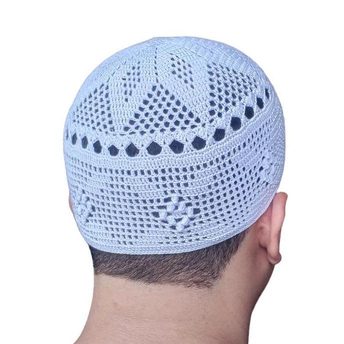 Wwwwx- Peci Rajut Madinah Al Muzzammil Motif#3 Dewasa Haji Muslim Kopiah Dewasa