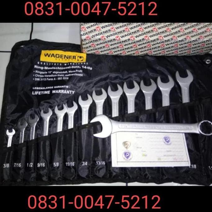 Kunci Ring Pas 14 Pcs/Set Merk WAGENER Made In GERMANY