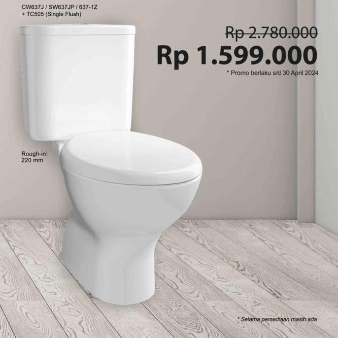 Miliki Closet Duduk Toto Termurah/Cw637/Cw637J/Cw637Jw/F (Wajib Baca Deskrip)