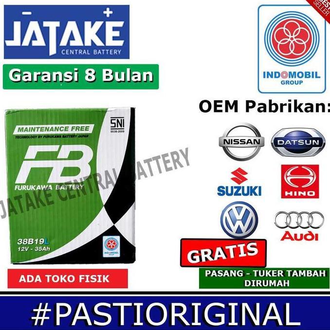 Aki kering mobil Toyota Agya Calya NS40ZL Furukawa Battery FB MF