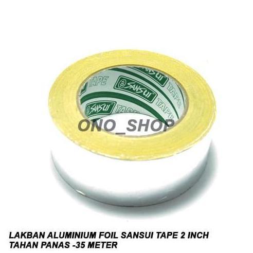 Ready stock Lakban Aluminium Foil Sansui Tape 2 Inch Tahan Panas - 35 Meter