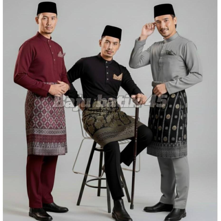 HOT PRODUCT satu set dengan celana baju kurung Melayu baju teluk belanga baju melay