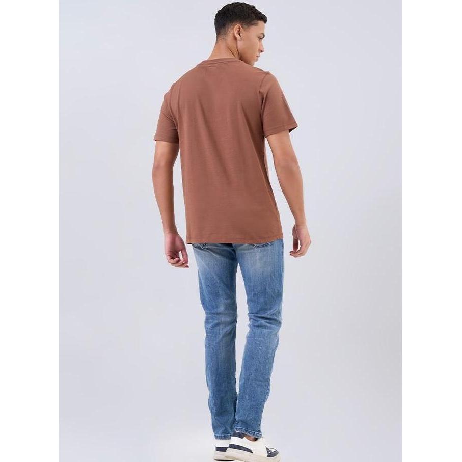 MANZONE - Kaos Lengan Pendek Pria Girantina Slim Fit - Terracotta Ready