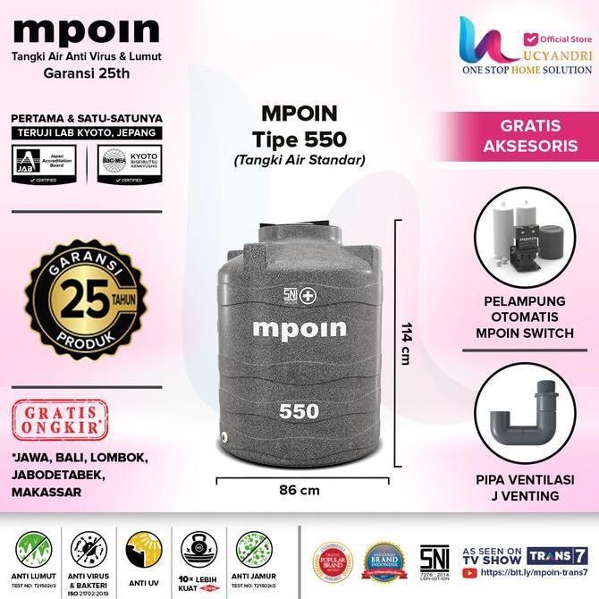 Terjangkau Harga Tangki Air Mpoin 600 Wave Toren Mpoin 600 Liter Mpoin Plus