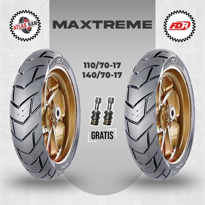 Termurah / Hot Sale Paket Ban Motor Touring-Supermoto Fdr Maxtreme 110/70 - 140/70 Ring 17