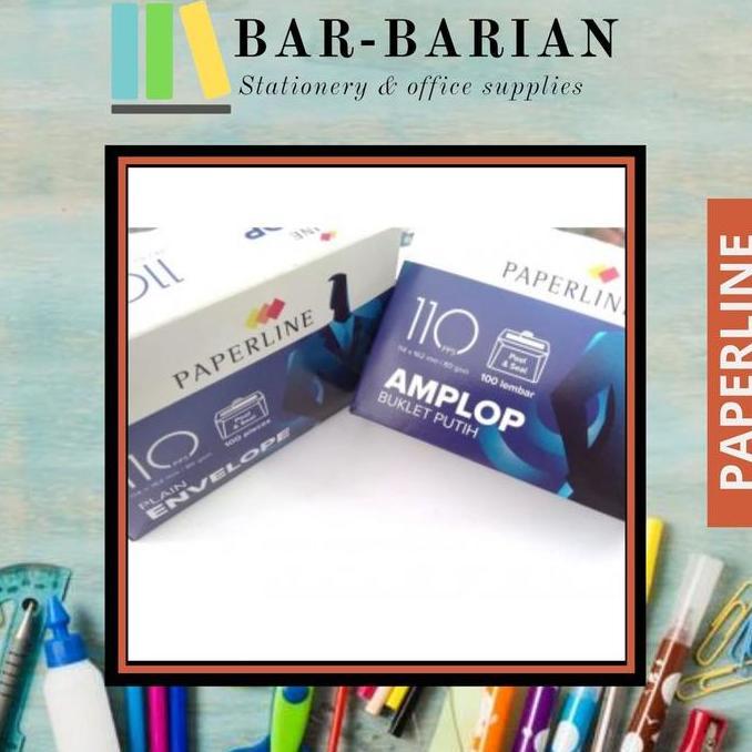 Sandto- Amplop Paperline 110 Sedang / Amplop 110 Putih Polos Ppl Sedang