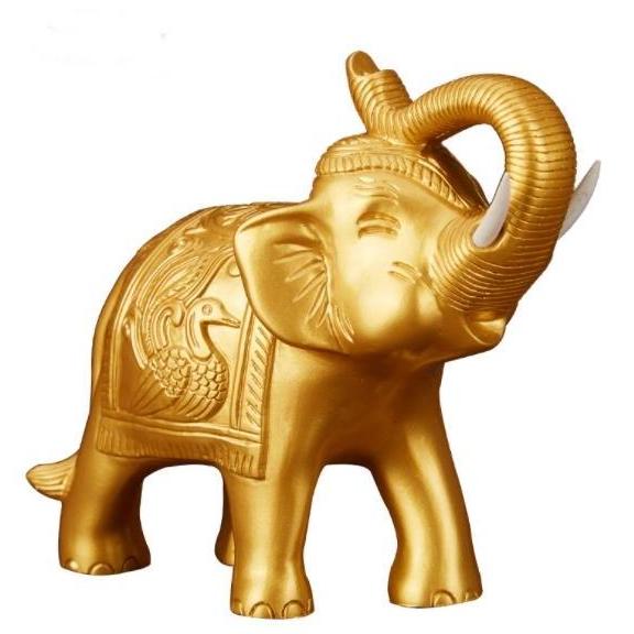 fengshui Patung Gajah Emas - lambang keberuntungan