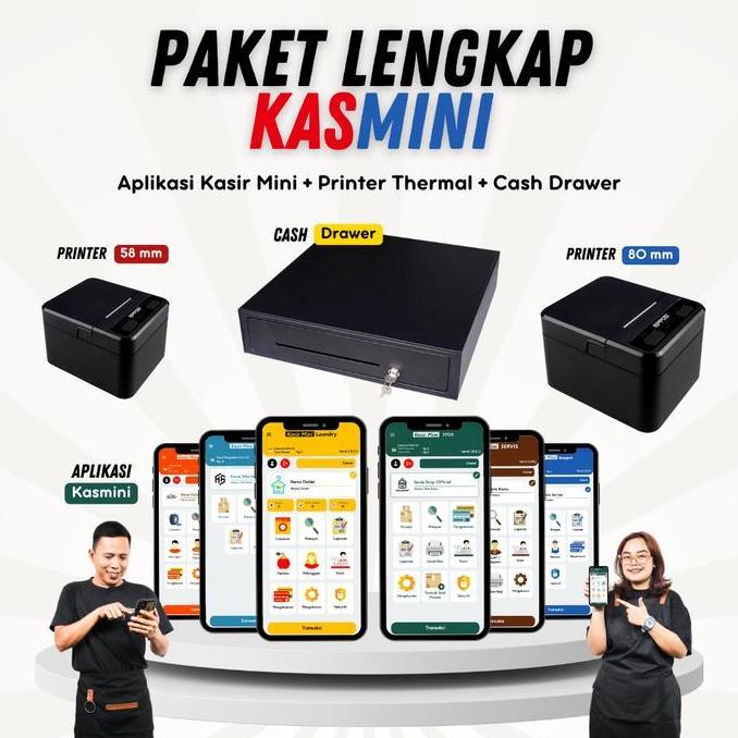 Paket Cash Drawer + Printer  - KASMINI