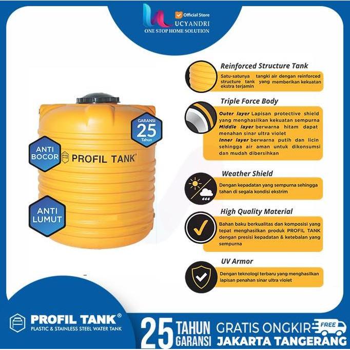 Terjangkau Harga Tangki Air, Tandon, Toren Air Hdpe Profil Tank Bpe 500 Liter Original