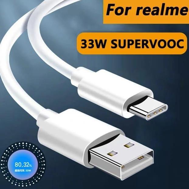 Kabel Charger 33W REALME 9 9i 10 Pro SuperVooc Original USB Type C