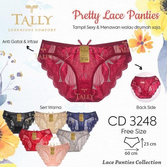 DR146 - 3/6/12pcs CD Transparan Size L-XL utk BB 45-60kg Cuttingan Mini | Pakaian Dalam | CD Wanita 