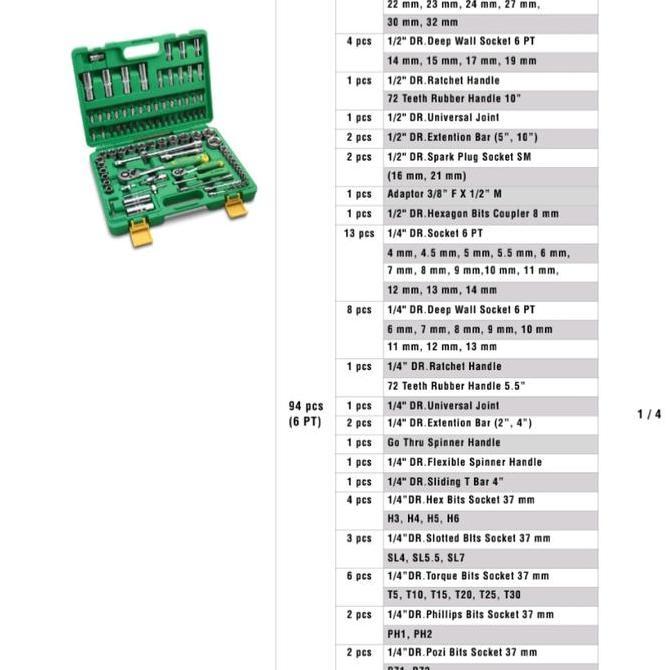 tekiro kunci shock set 94 pcs