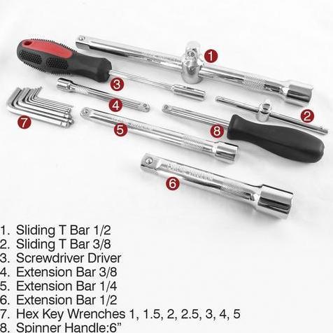 Kunci Socket 216 Pcs / Set Kunci Shock Wrench / Hand Tools Kunci Shock