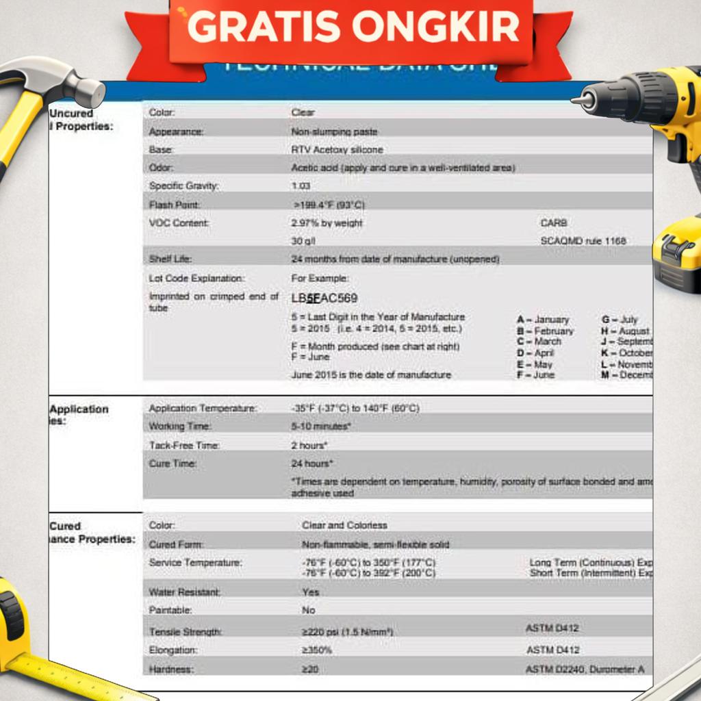 Super Glue Loctite Clear Silicone Waterproof Sealent Usa